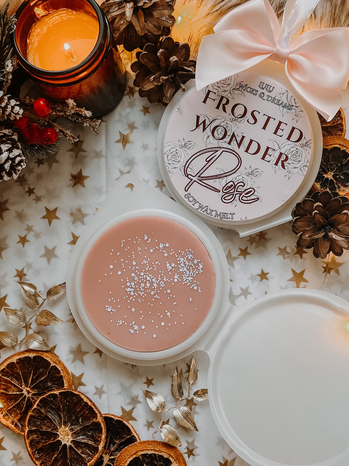 Frosted Wonder Rose Wax Melt Bauble