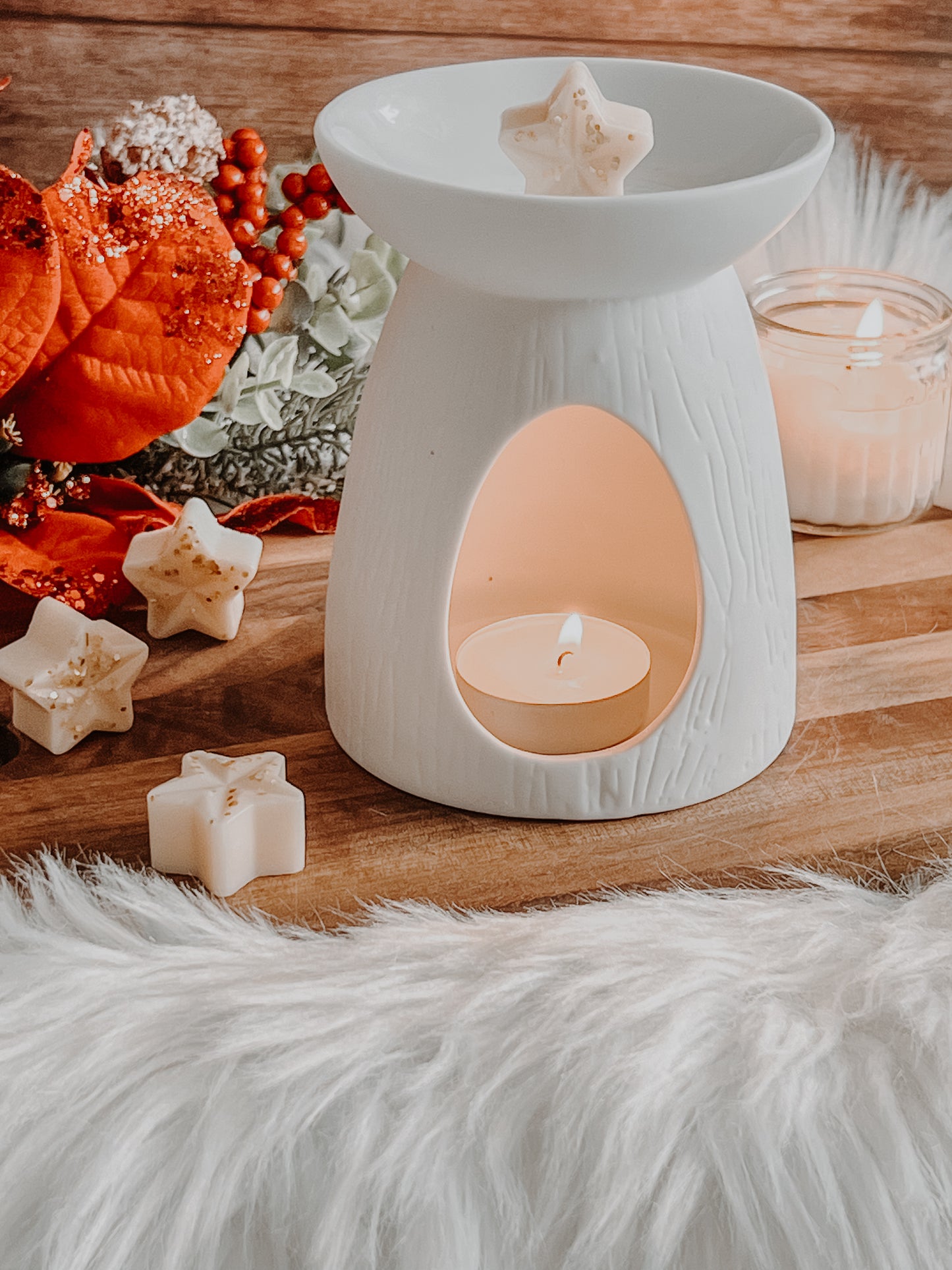 Tree Of Life White Ceramic Wax/Oil Burner