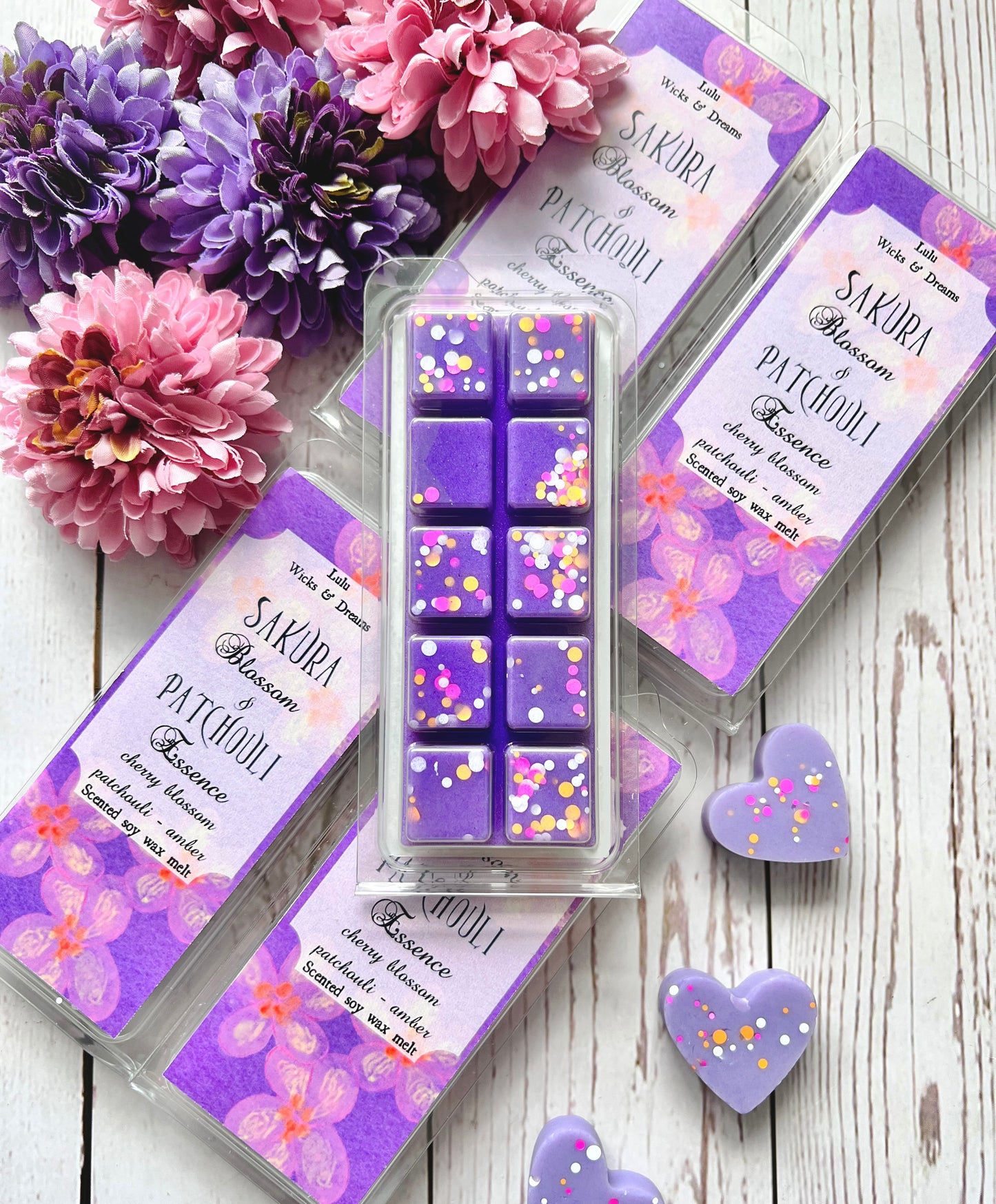 Sakura Blossom  & Patchouli Essence - Wax Melt Clamshell