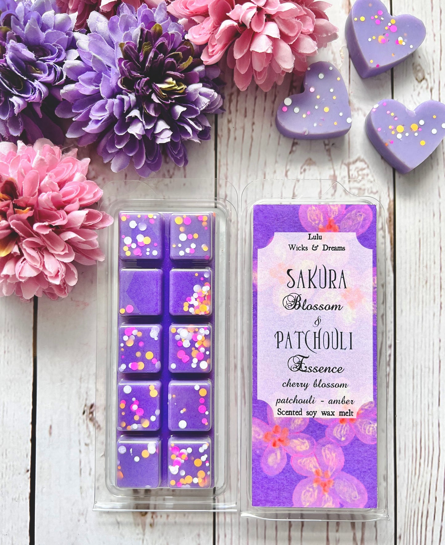 Sakura Blossom  & Patchouli Essence - Wax Melt Clamshell